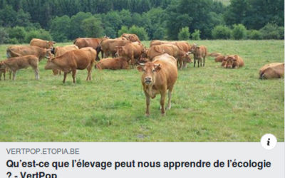 « Qu&rsquo;est-ce-que l&rsquo;élevage peut nous apprendre de l&rsquo;écologie ? » – Débat le 30/09/2019 à Liège