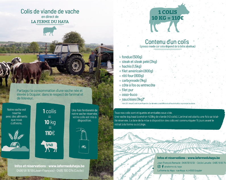 Un nouveau support de communication pour nos colis de viande de vache