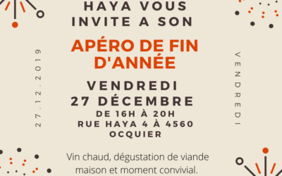 Apéro de fin d&rsquo;année le vendredi 27 décembre