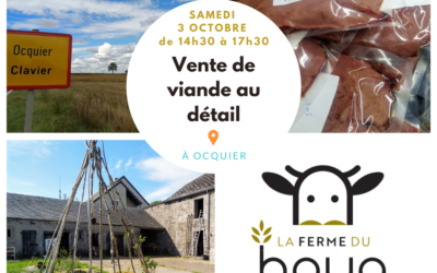 Viande de vache au détail ce samedi 3 octobre