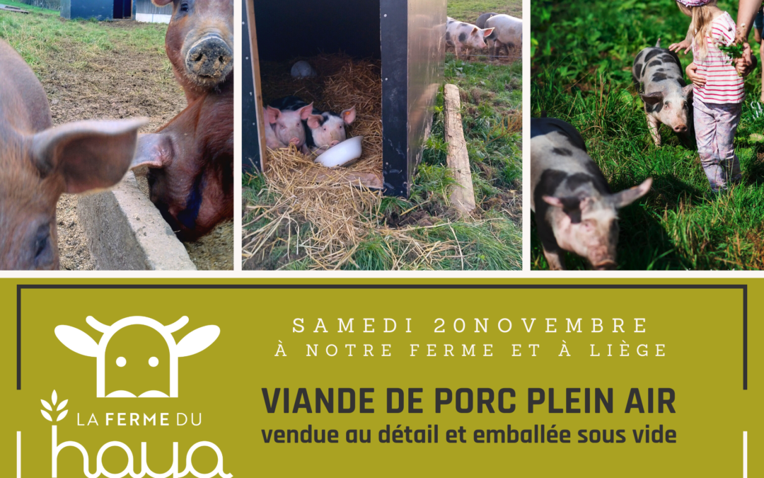 Uniquement de la viande de porc au détail le 20 novembre