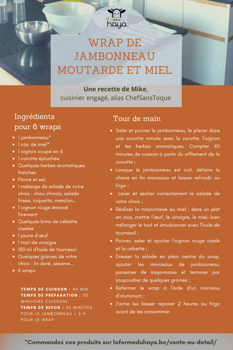 wrap jambonneau moutarde et miel