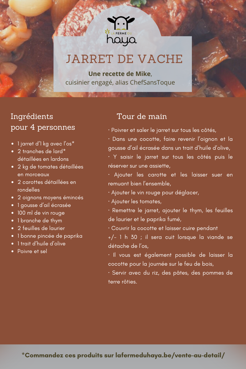 Recettejarret de vache