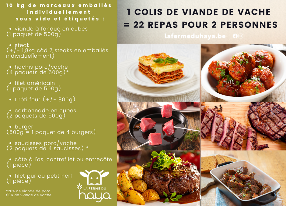 Un colis de 10 kilos = 22 repas pour 2 !